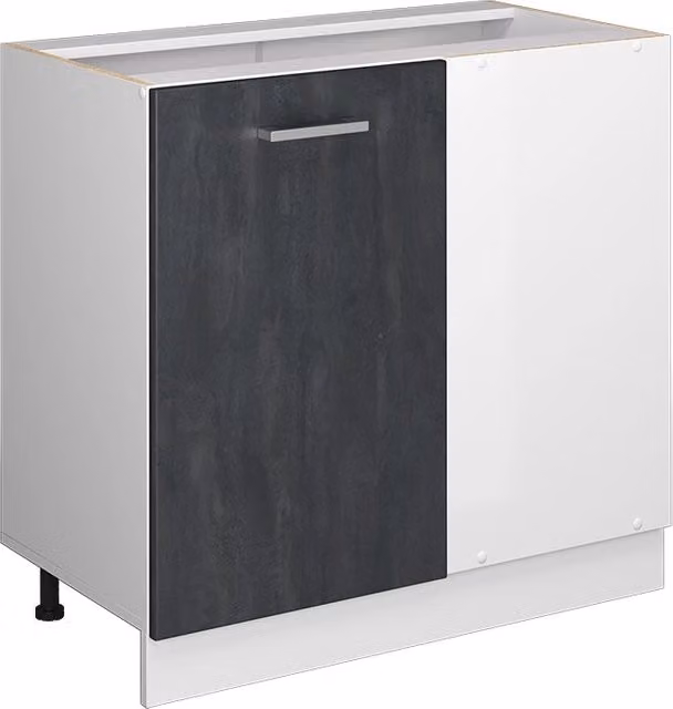 Mobile ad angolo per cucina Vicco R-Line nero/bianco/grigio L: 86 cm