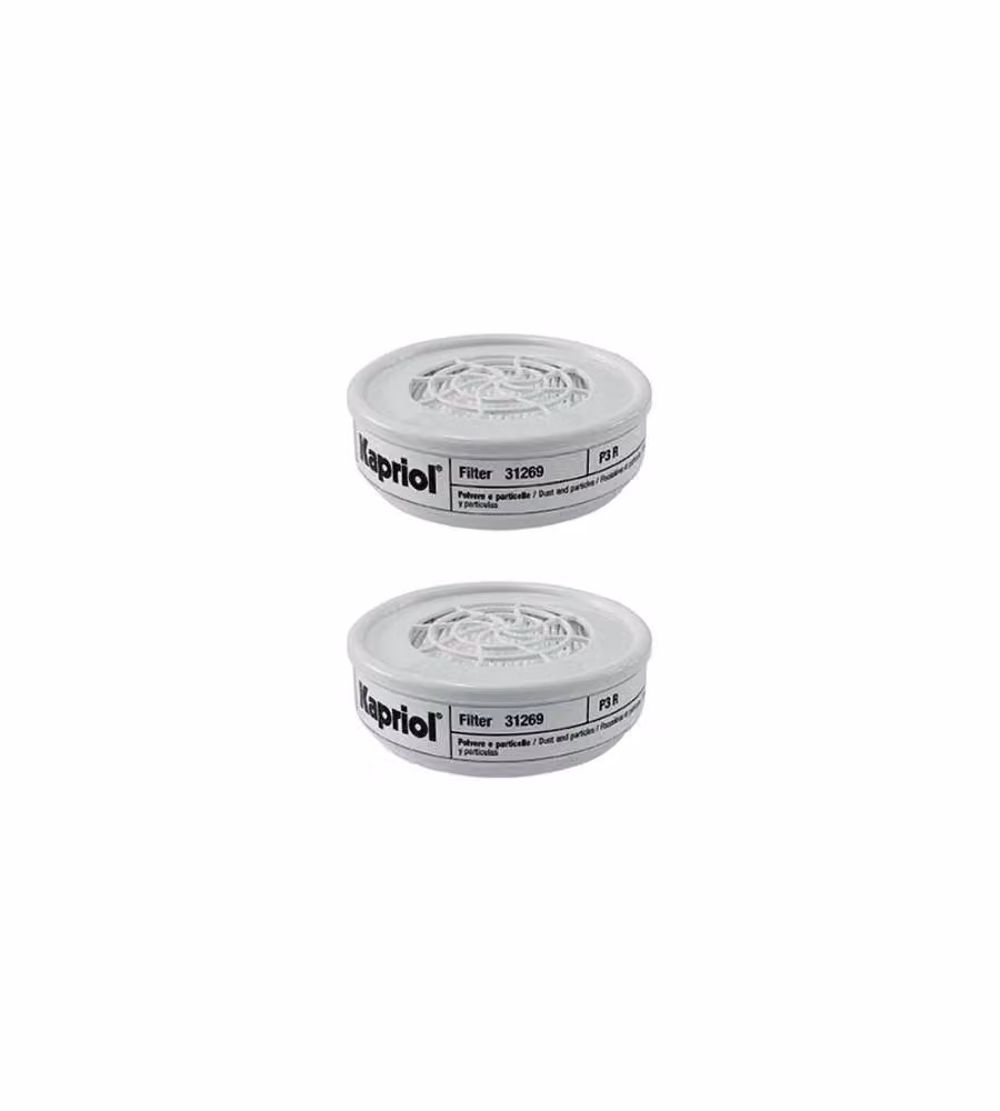 Filtri P3R per Maschera - Protezione Polveri - Confezione da 2 Kapriol Twin Fly