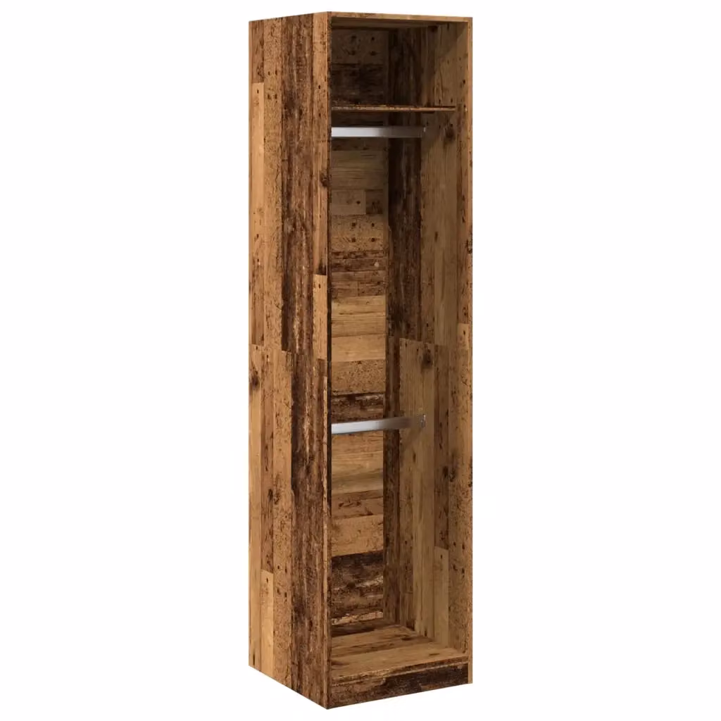 Armadio a muro vidaXL in legno e MDF marrone con ante a battente e appendiabiti L/P/H: 50 x 50 x 200 cm – 2