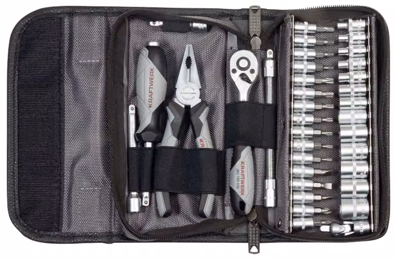 Set di utensili da 36 pezzi, set di chiavi a bussola da 1/4 di pollice, con chiave a cricchetto e pinza multifunzione, completo di custodia, ideale per il fai-da-te
