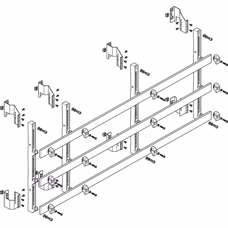 Modulo barra collettrice ABN profonda 5FB/5RE 185 mm con CU 50x10 mm, a 3 poli, EBM 150 mm MTSC55983