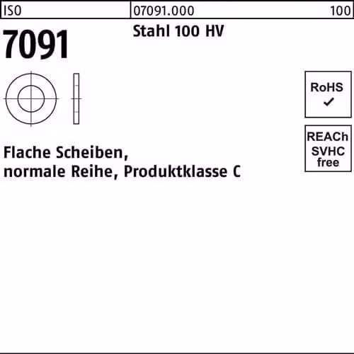 Dischi Reyher ISO 7091 acciaio 14 070910009140000 (100 pezzi)