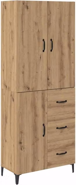 Credenza | Madia | Buffet da pranzo | Armadio da pranzo con cassetto Rovere artigianale 69,5 x 34 x 180 cm