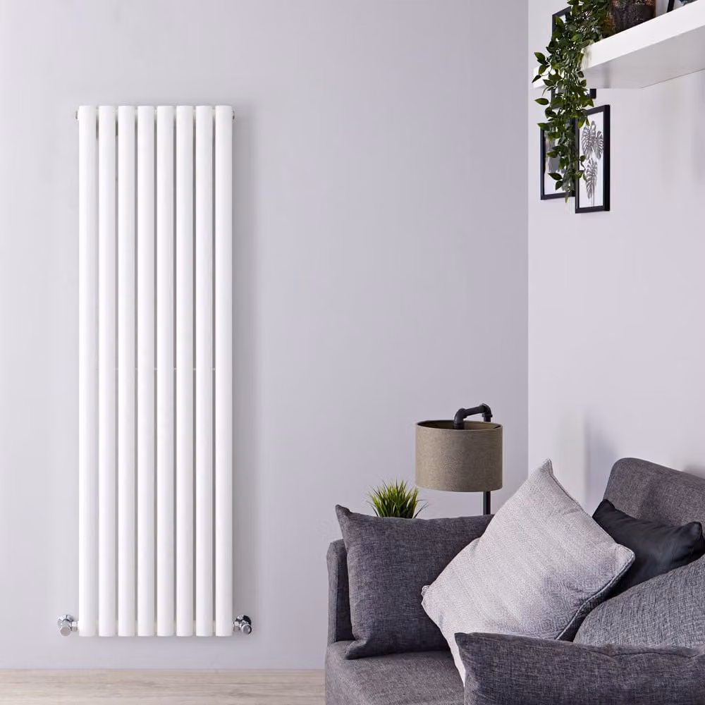 Radiatore Verticale di Design Bianco 1600x472mm 880W Termosifone Arredo Casa - Revive