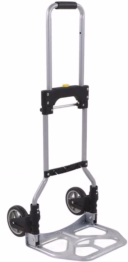 Uniqoos® Carrello pieghevole da trasporto, capacità 70 kg – carrello pieghevole con maniglia regolabile (2 altezze), compatto e versatile, ideale per la spesa, il campeggio e i traslochi