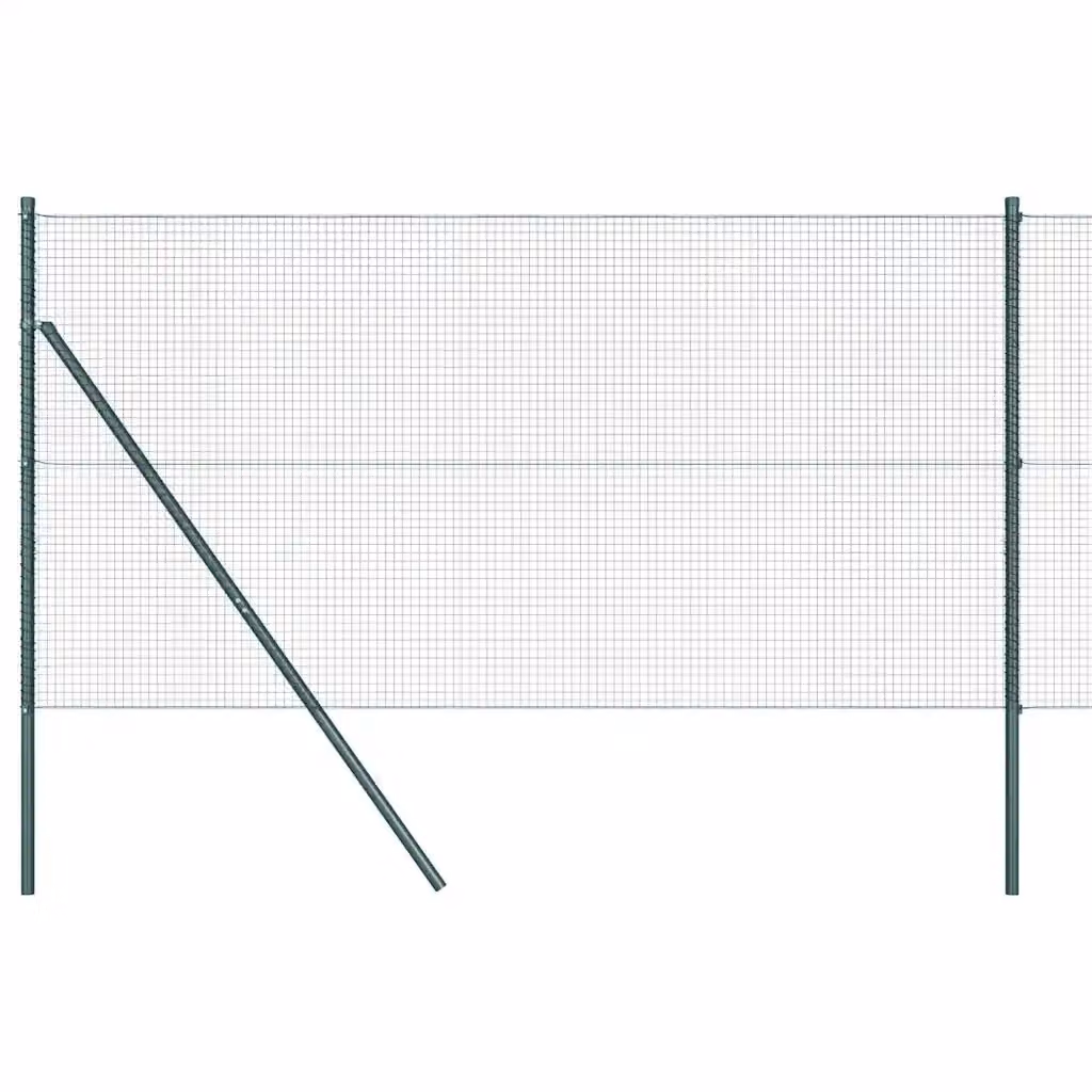Recinzione a rete saldata vidaXL in acciaio e PVC verde da fissare a terra, L: 50 m, H: 1,4 m – 2