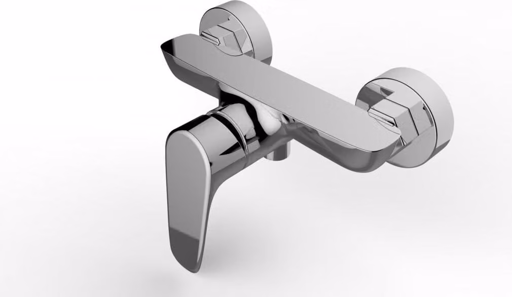 Miscelatore doccia di design per montaggio a parete senza set doccia cromo