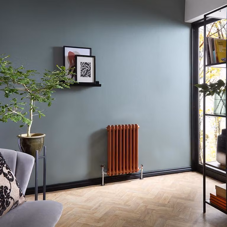 Radiatore Tradizionale a Doppia Colonna Orizzontale - Rame Metallizzato - 600mm x 425mm - Regent