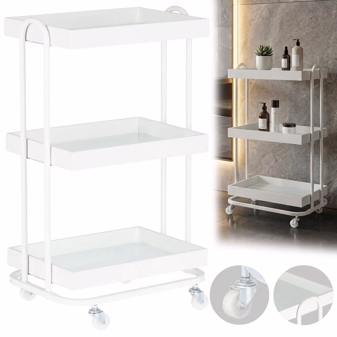 Carrello portautensili per estetista parrucchiere per il centro/salone ST028 carrello tavolino universale su ruote
