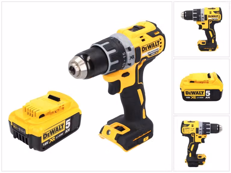 Trapano avvitatore a batteria DeWalt DCD 791 N 18 V 70 Nm Brushless + 1x batteria 5,0 Ah - senza caricabatteria