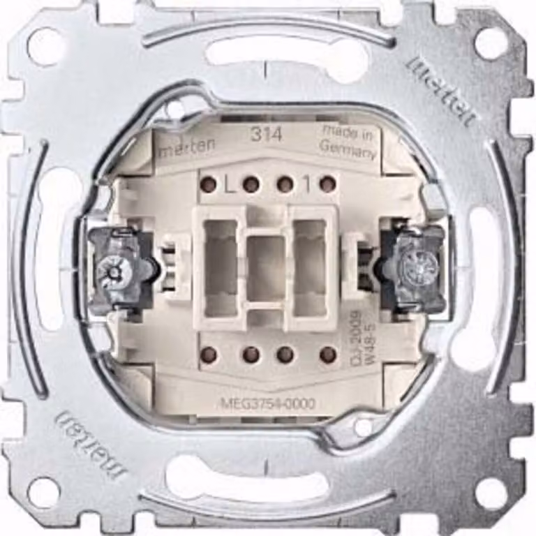 MERTEN MEG3754-0000 Inserto pulsante, contatto normalmente aperto, 1 polo, 10 A, 250 V CA