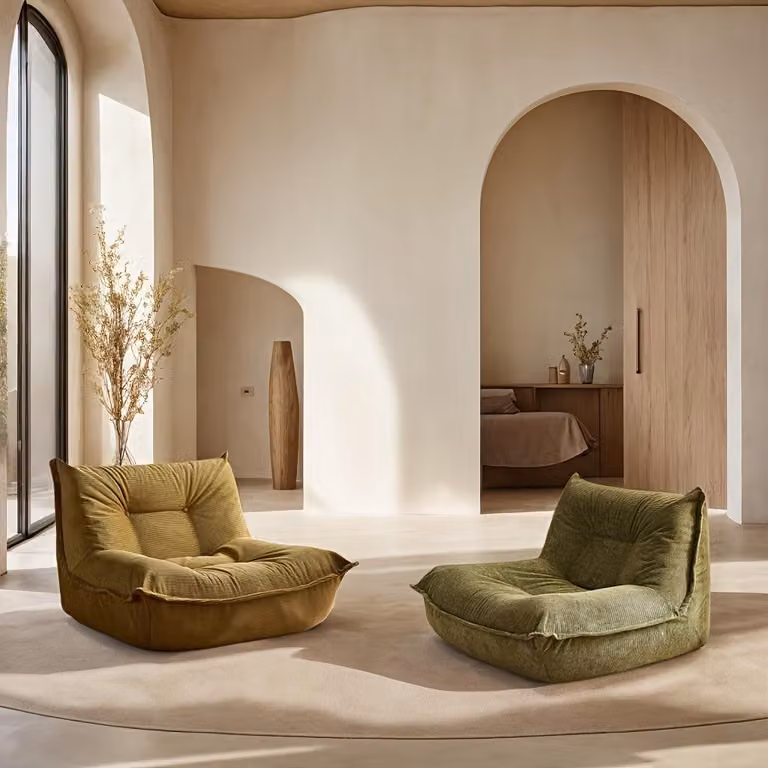 Divano Gele - Pouf - Poltrona relax - Divano letto - Divano - Imbottitura in memory foam - Tessuto in poliestere