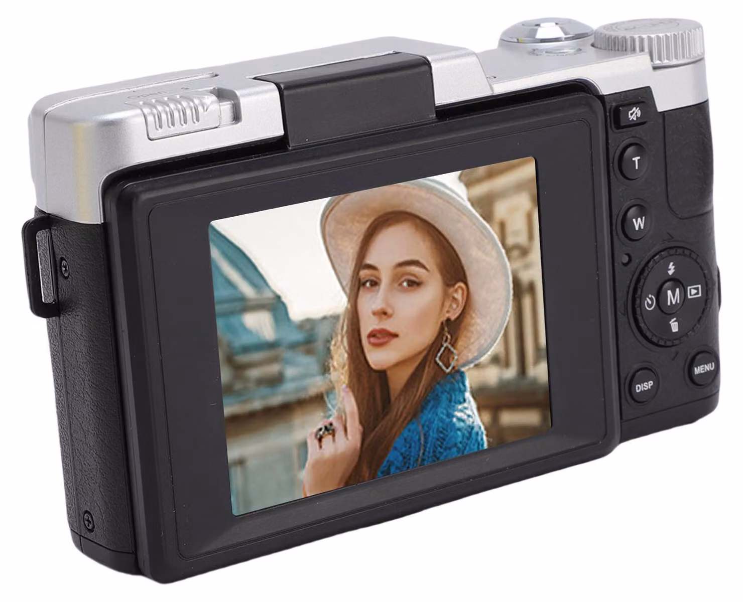 Fotocamera digitale 4K, autofocus, 64 MP, vlog, con fotocamera da viaggio da 2,8 pollici e schermo ribaltabile a 180 gradi per la fotografia, nera
