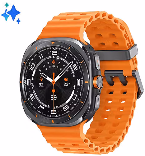 Samsung Galaxy Watch Ultra Smartwatch 4G con Display AMOLED da 1,5 pollici, GPS, Bluetooth e resistenza all'acqua, Grigio Titanio – 1