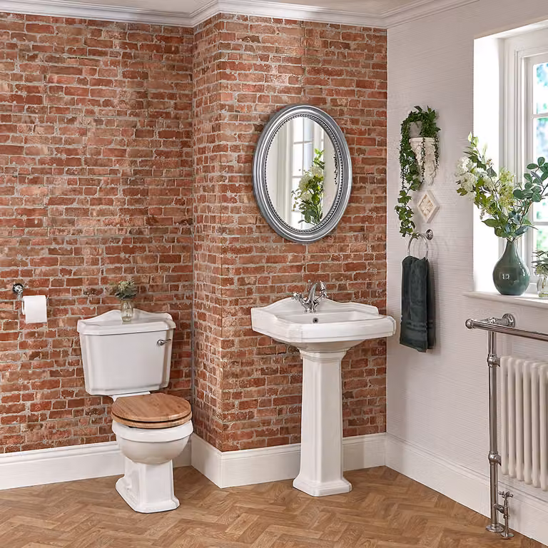Set Bagno WC Monoblocco con Lavabo su Colonna - Regent
