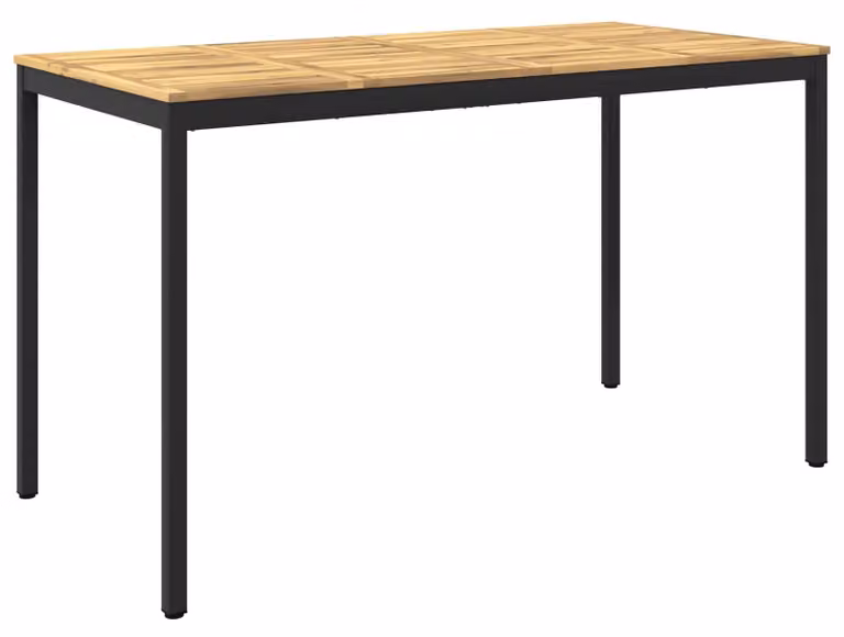 Tavolo da giardino NAARDEN, bianco e nero, 180 x 88,5 x 105 cm