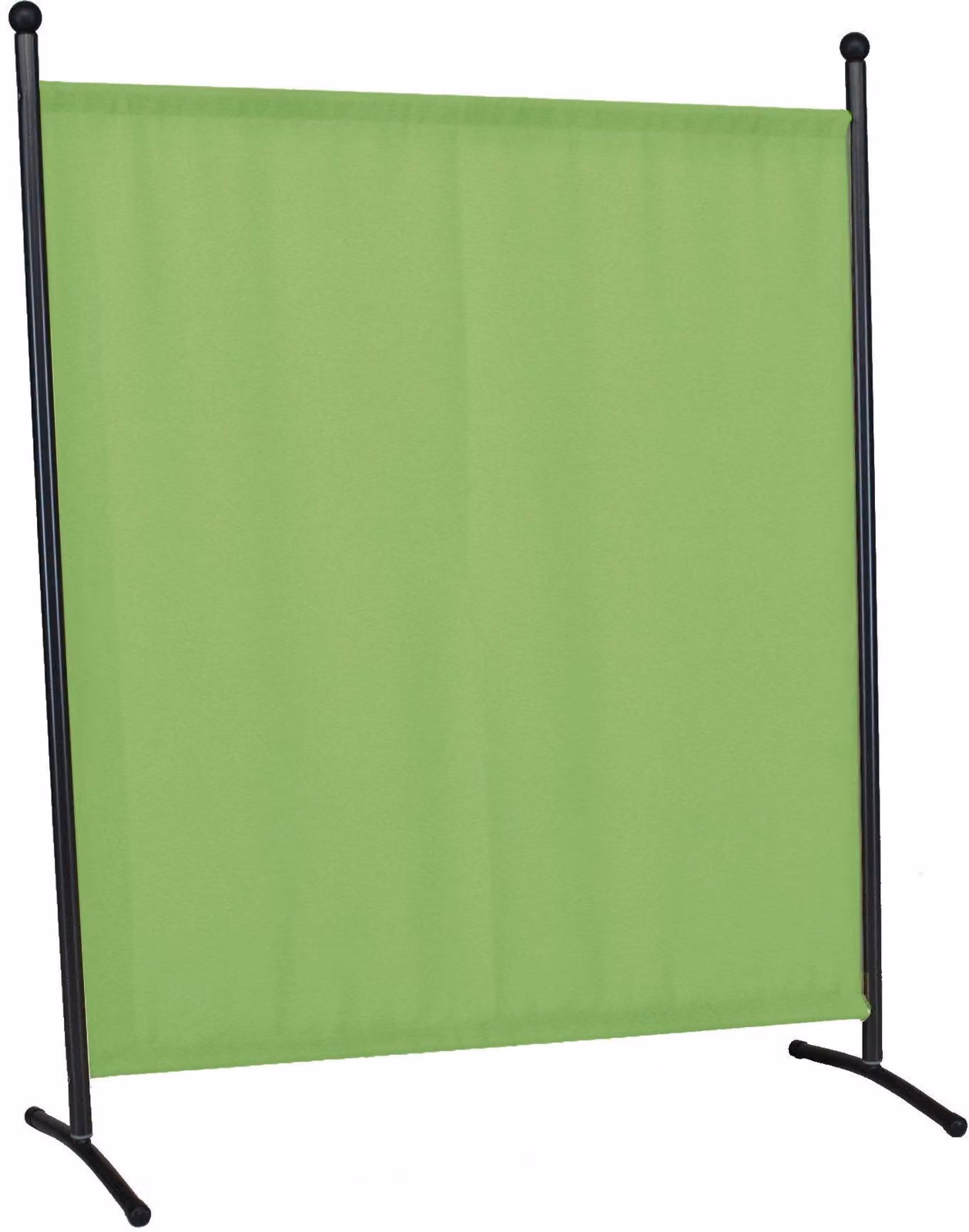 Pannello divisorio, dimensioni 178 x 178 cm, color verde chiaro, struttura in metallo, lavabile