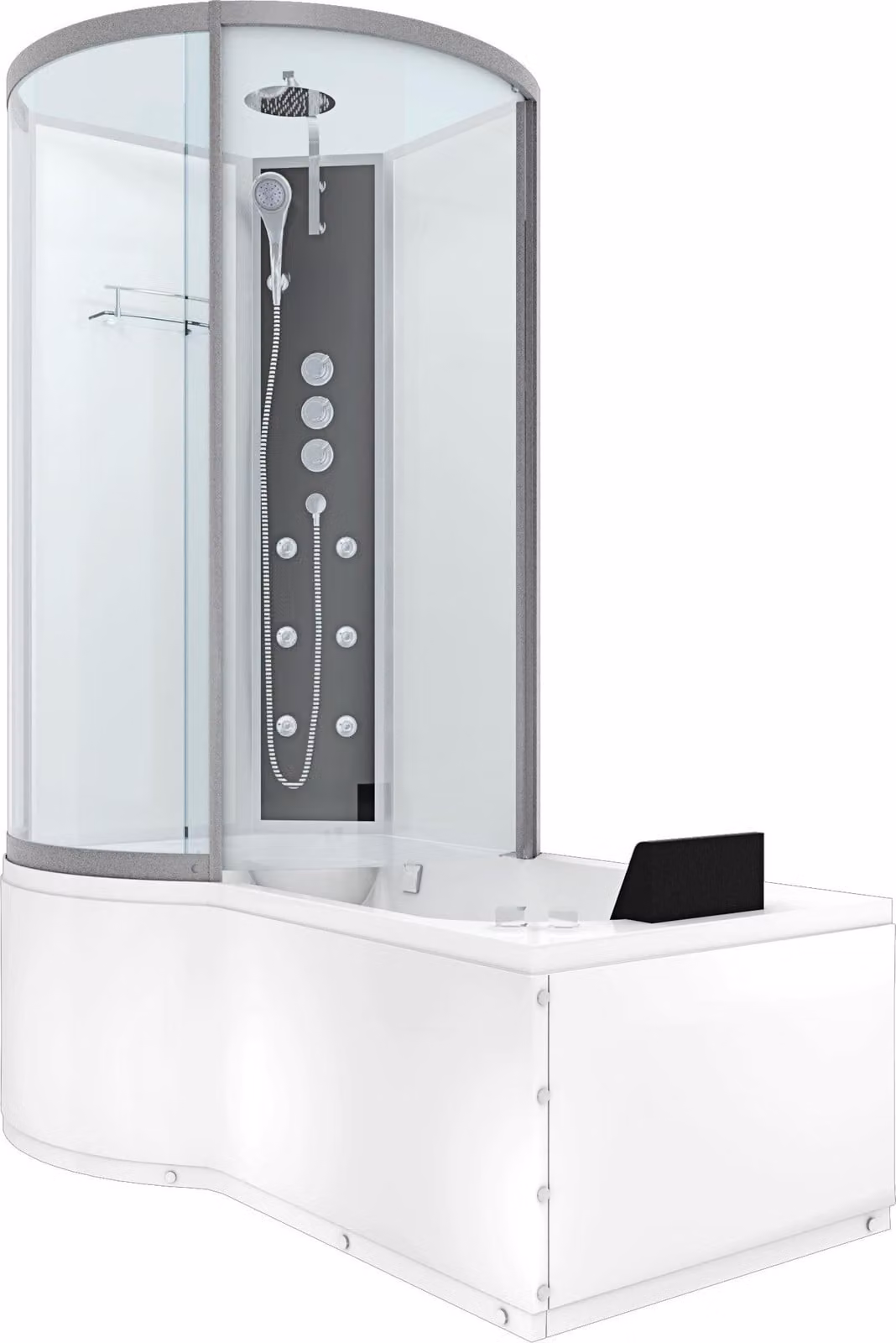 Kombination doccia idromassaggio K50-R02-WP Duschkabine Wanne 100x170 cm