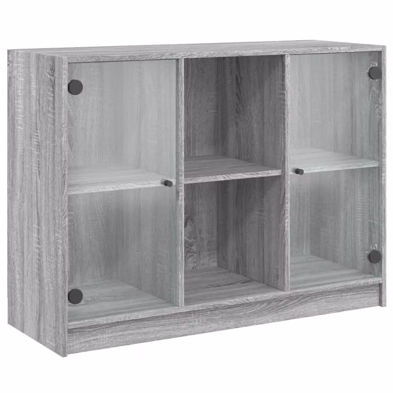Credenza Grigio Sonoma 102x37x75,5 cm in Legno Multistrato