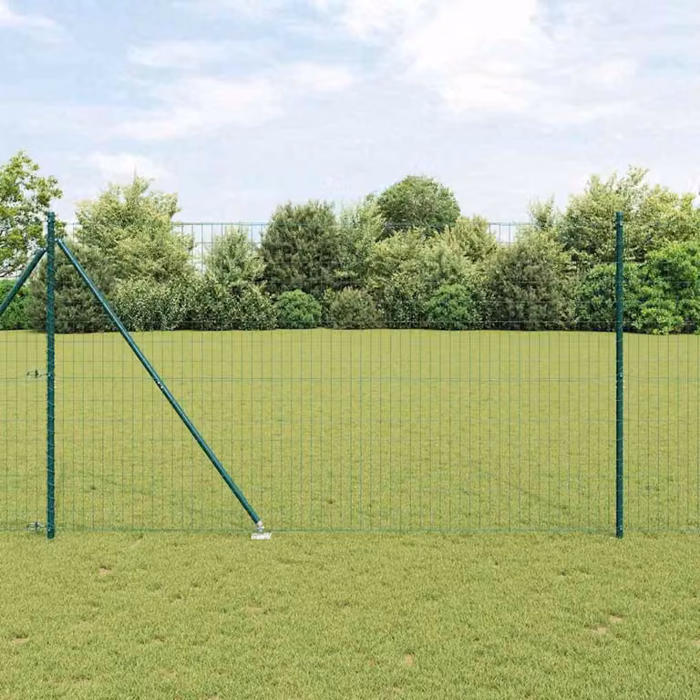 Maison Exclusive - Recinzione con Posto Verde 1,5 x 10 m Acciaio e PVC
