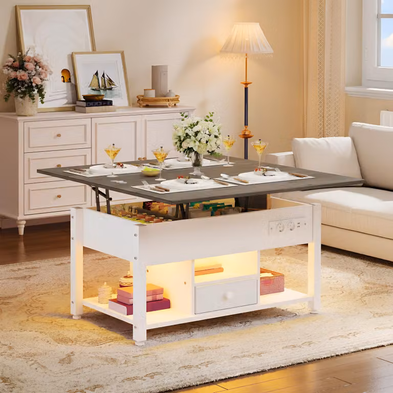 Tavolino YITAHOME, multifunzione 4-in-1, con altezza regolabile