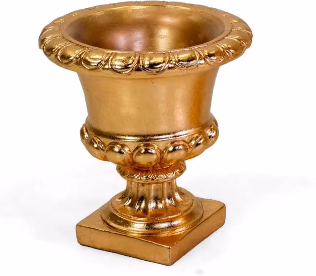 Portavaso Vacchetti in resina oro, forma rotonda, L/P/H: 37 x 37 x 39 cm
