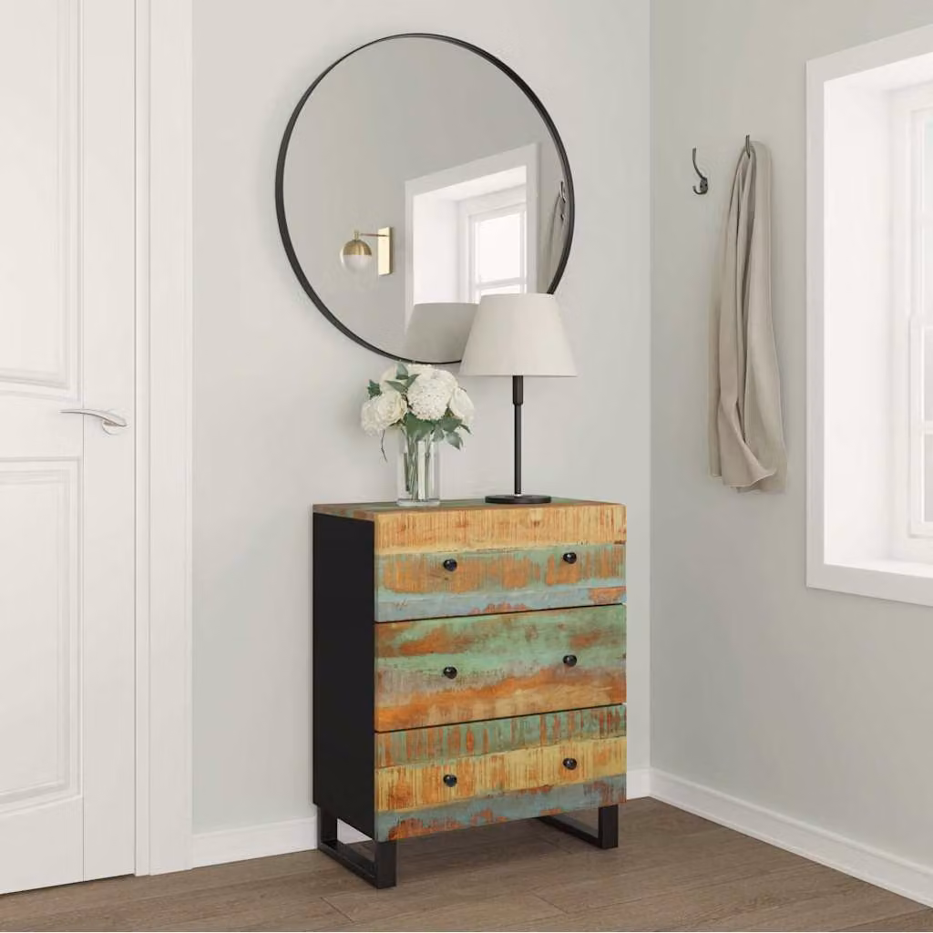 Credenza in legno massello di recupero vidaXL stile industrial L: 60 cm, P: 33 cm, H: 75 cm