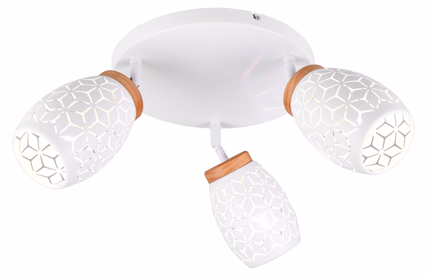 Lampada da soffitto BIDAR bianca 3xE14x10W in metallo, dimensioni: 27x58x58 cm, IP20, RL
