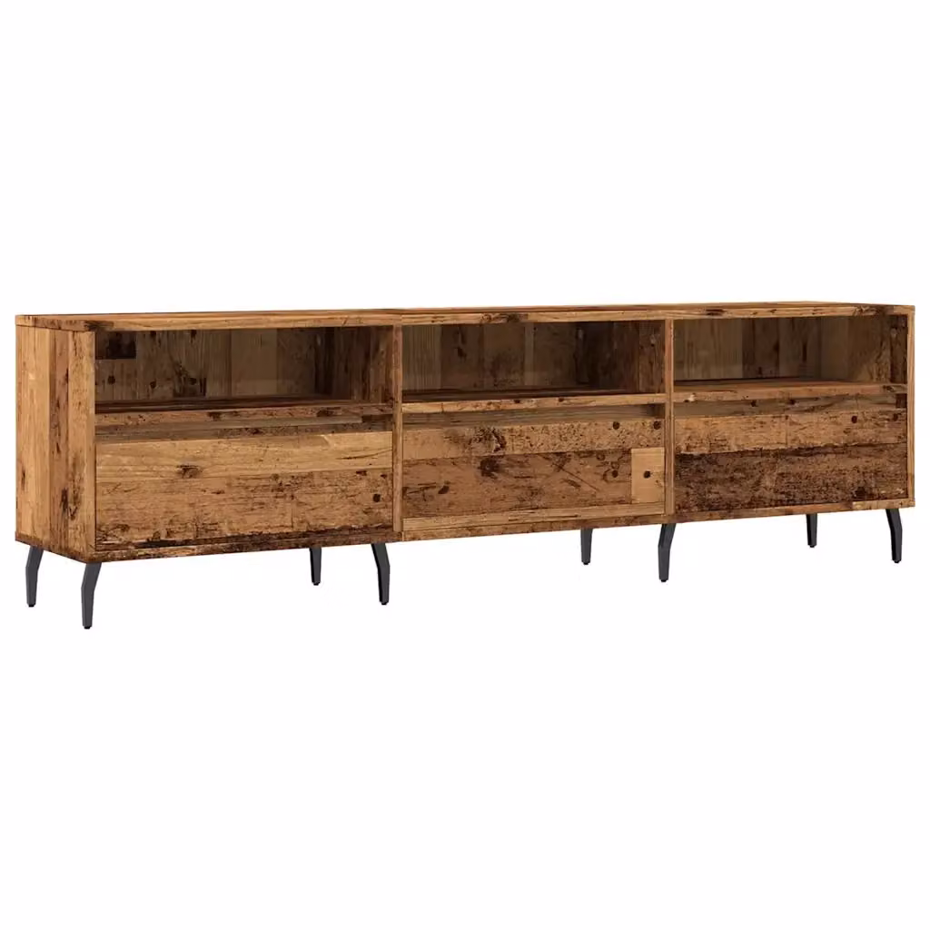 Mobile Porta TV vidaXL in Legno Antico Marrone con Metallo L: 150 cm, P: 30 cm, H: 44,5 cm – 2
