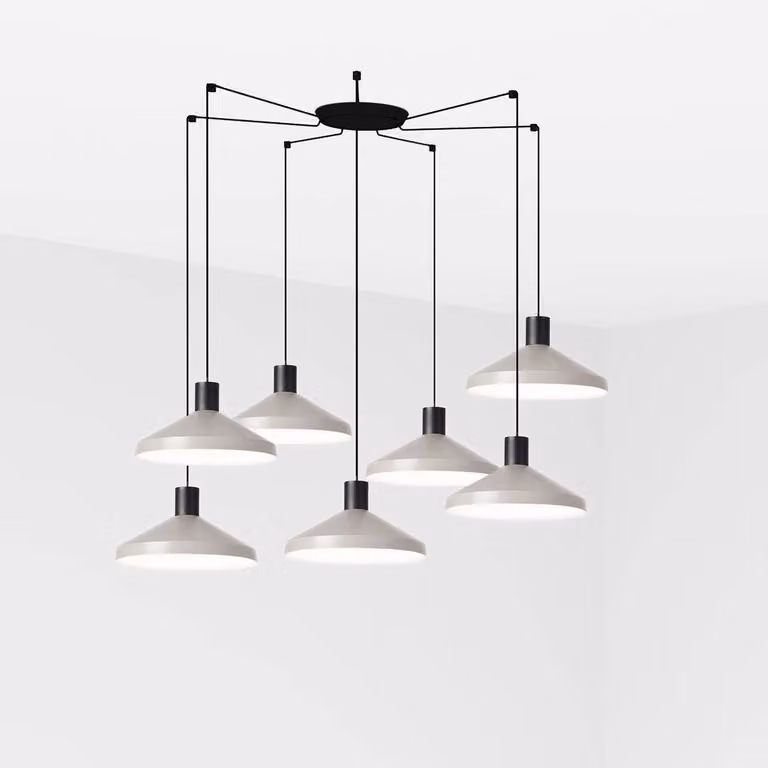 Faro Kombo Grigio Lampada a sospensione Ø400 1X E27 7L