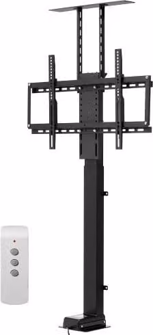 VEVOR Supporto TV Motorizzato con Telecomando, Staffa Elettrica Verticale a Sollevamento di Altezza, Capacità di Carico max. 54 kg, Compatibile con VESA 60x40 cm, Colore Nero Opaco