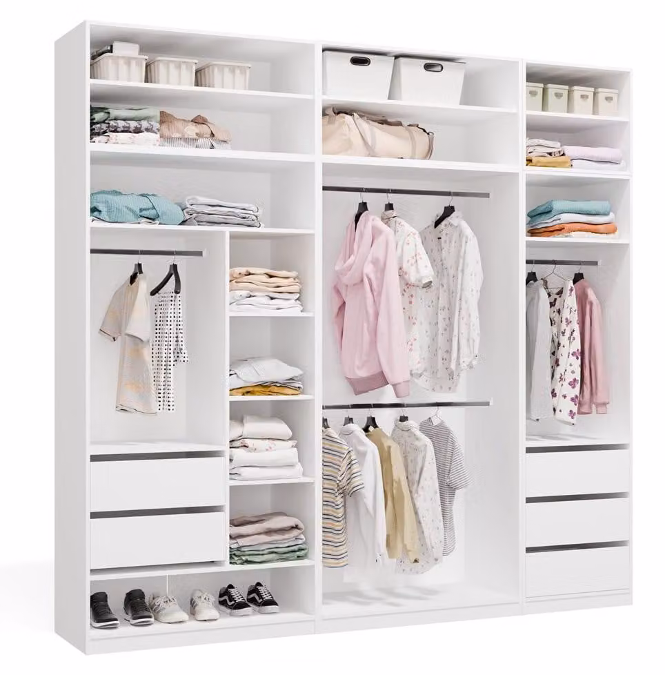 raumhirsch Sistema modulare di armadi OPENO, dimensioni 260x250 cm, con ripiani e cassetti