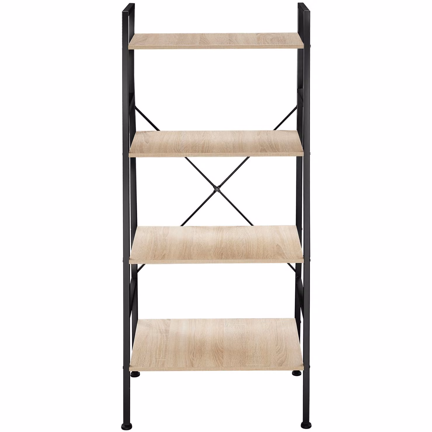 Scaffale a scala Liverpool Tectake in stile industriale, legno rovere Sonoma e metallo, marrone, H 150.0 x L 61.5 x P 36.5 cm – 4