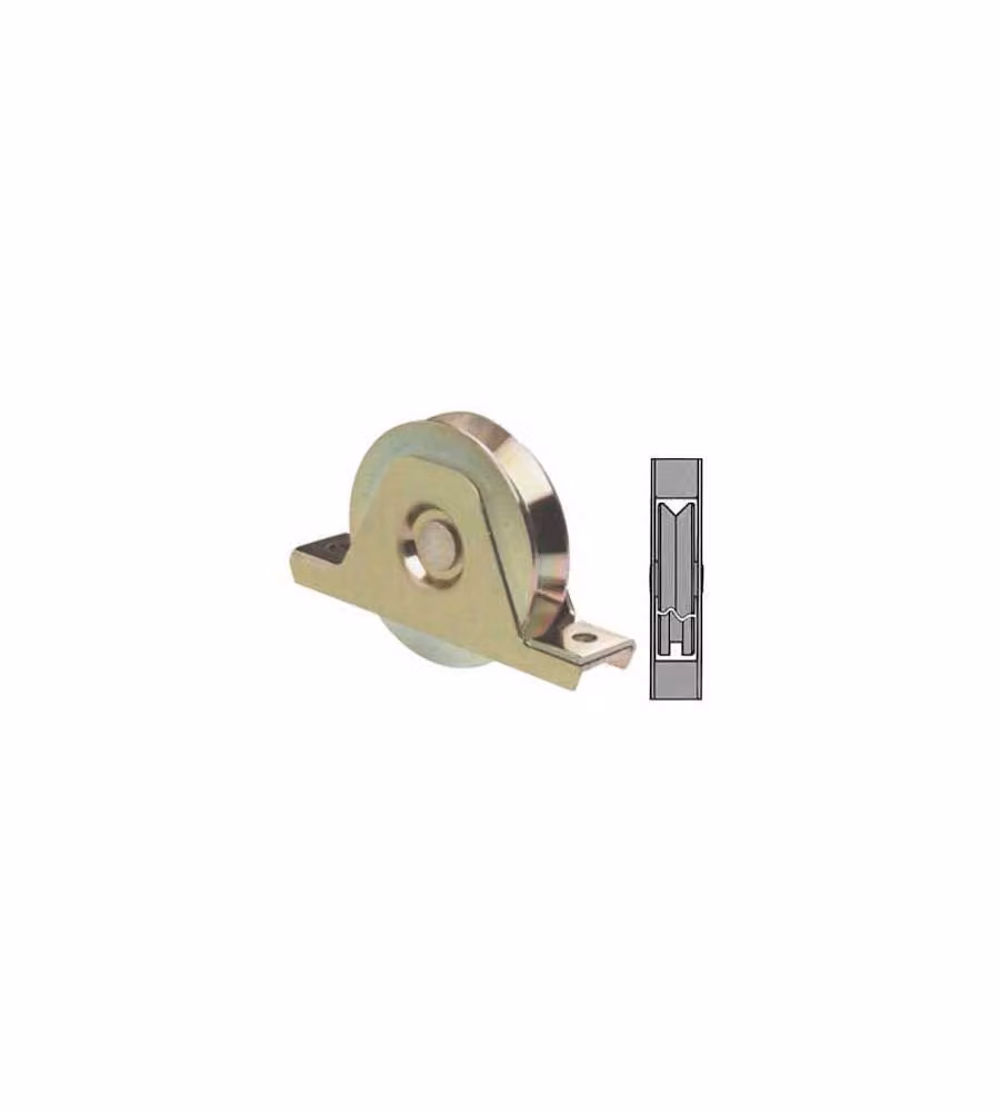 Ruota Cancelli Gola V 100 Supporto          335 Fc