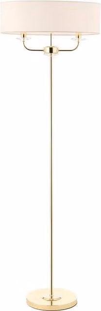 Lampada da terra classica 2 luci ottone E14 Nixon Endon