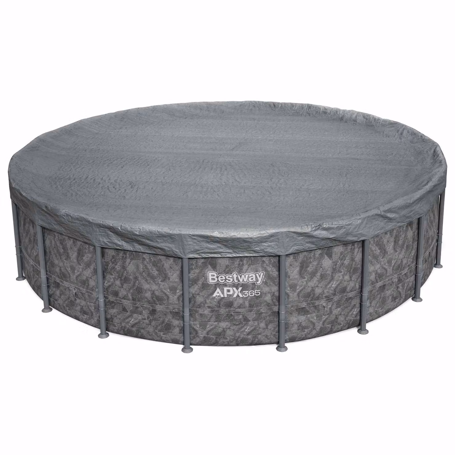 Copertura per piscina Bestway rotonda in poliestere grigio, Ø 5,49 m