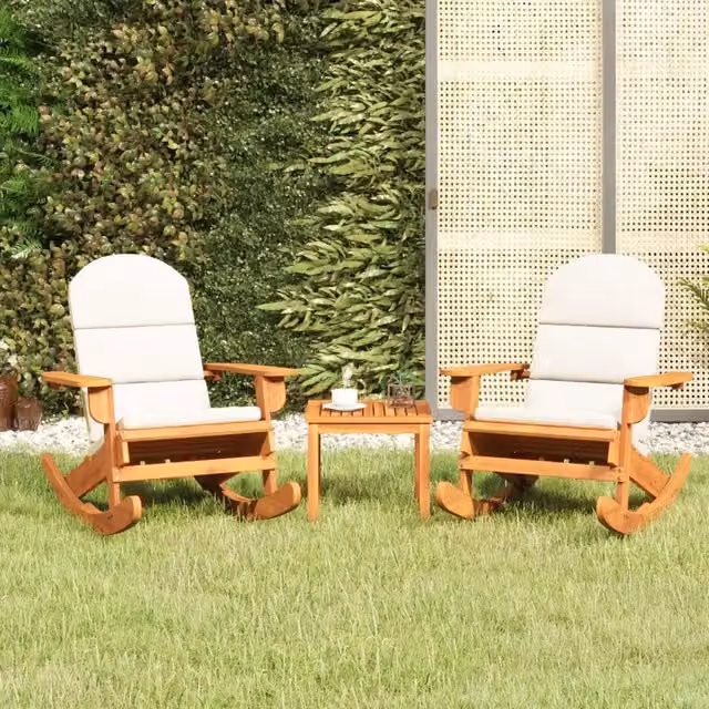Set Salotto da Giardino Adirondack 3pz Legno Massello di Acacia 3152128