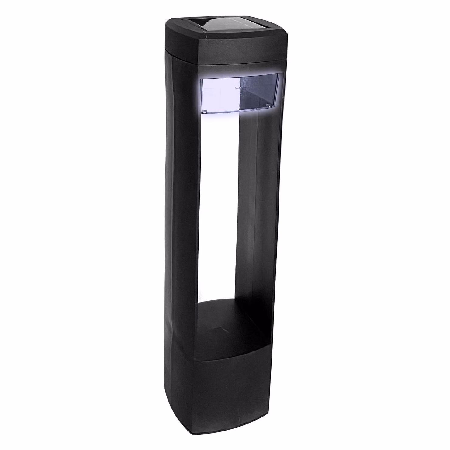 Lampada solare a LED, lampada solare in plastica nera, lampada da giardino, lampada solare, lampada da vialetto, illuminazione da giardino, lampada da esterno, illuminazione