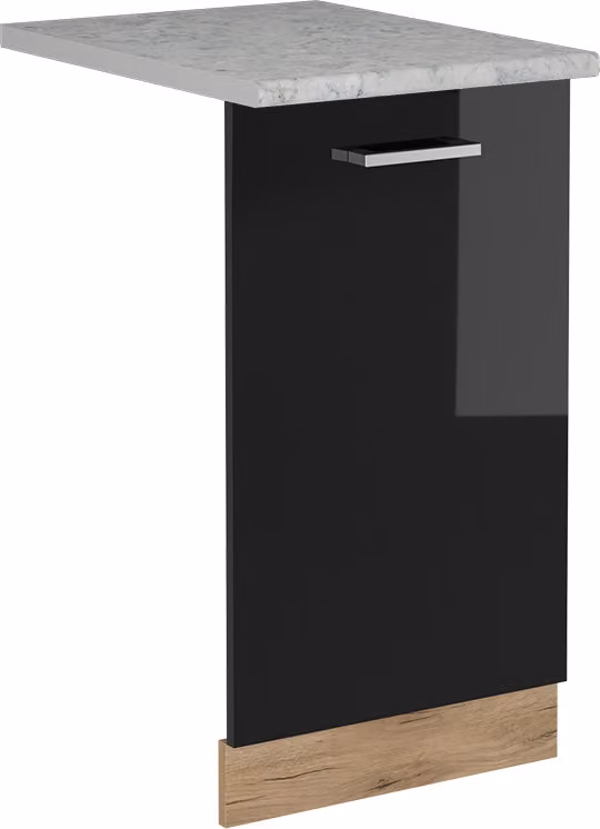 Pannello frontale della lavastoviglie Vicco R-Line Nero lucido 45 cm , PL Marmo, Model 54960