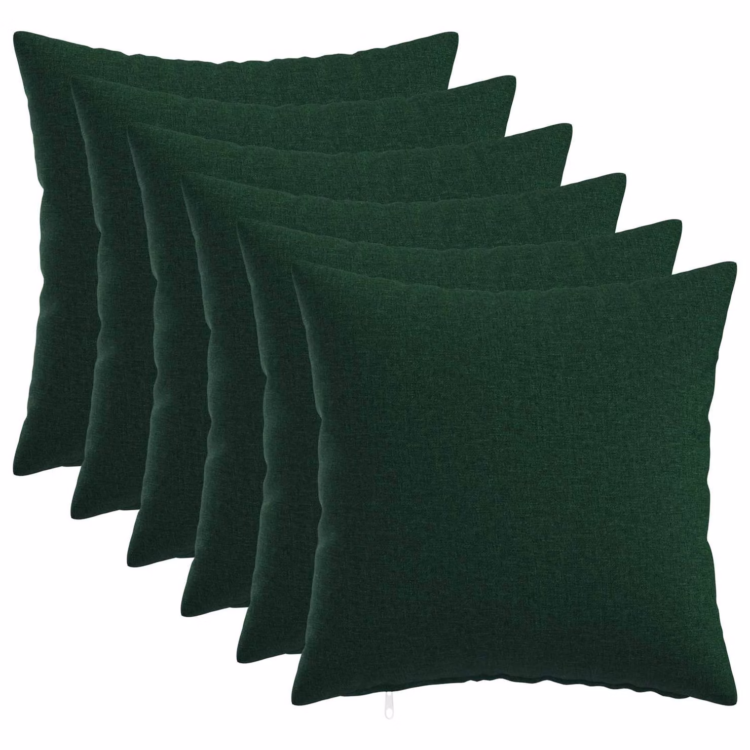 Set di 6 cuscini vidaXL HEERLEN in tessuto verde, lavabili e con rivestimento rimovibile, 50 x 50 cm