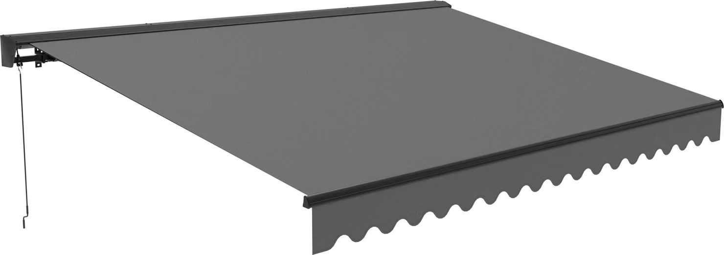 Tenda da sole semi-integrale 2,50x2m in alluminio grigio - Oviala Brehat
