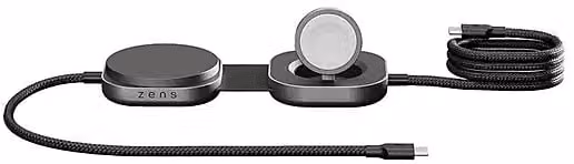 Cavo di ricarica wireless Otterbox Zens Wireless Charging Cable Pro 3 USB-C, compatibile con MagSafe e Qi2 15W per iPhone, AirPods e Apple Watch, Lunghezza: 1,5 m, Nero