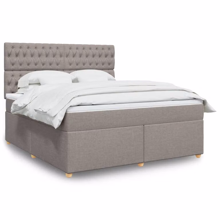 vidaXL Giroletto a Molle con Materasso Ibrido in Tessuto, L/P: 180 x 200 cm