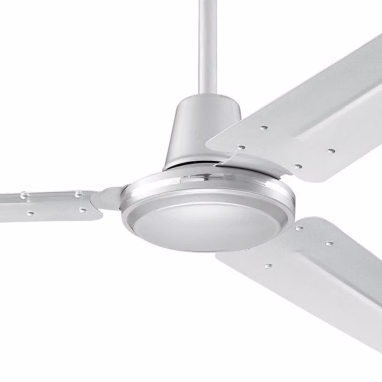 Westinghouse Ventilatore da soffitto Industrial, argento, silenzioso, 142 cm Industrial, Alluminio / Grigio / Zincato, Soggiorno / Sala da pranzo, Metallo, Moderno