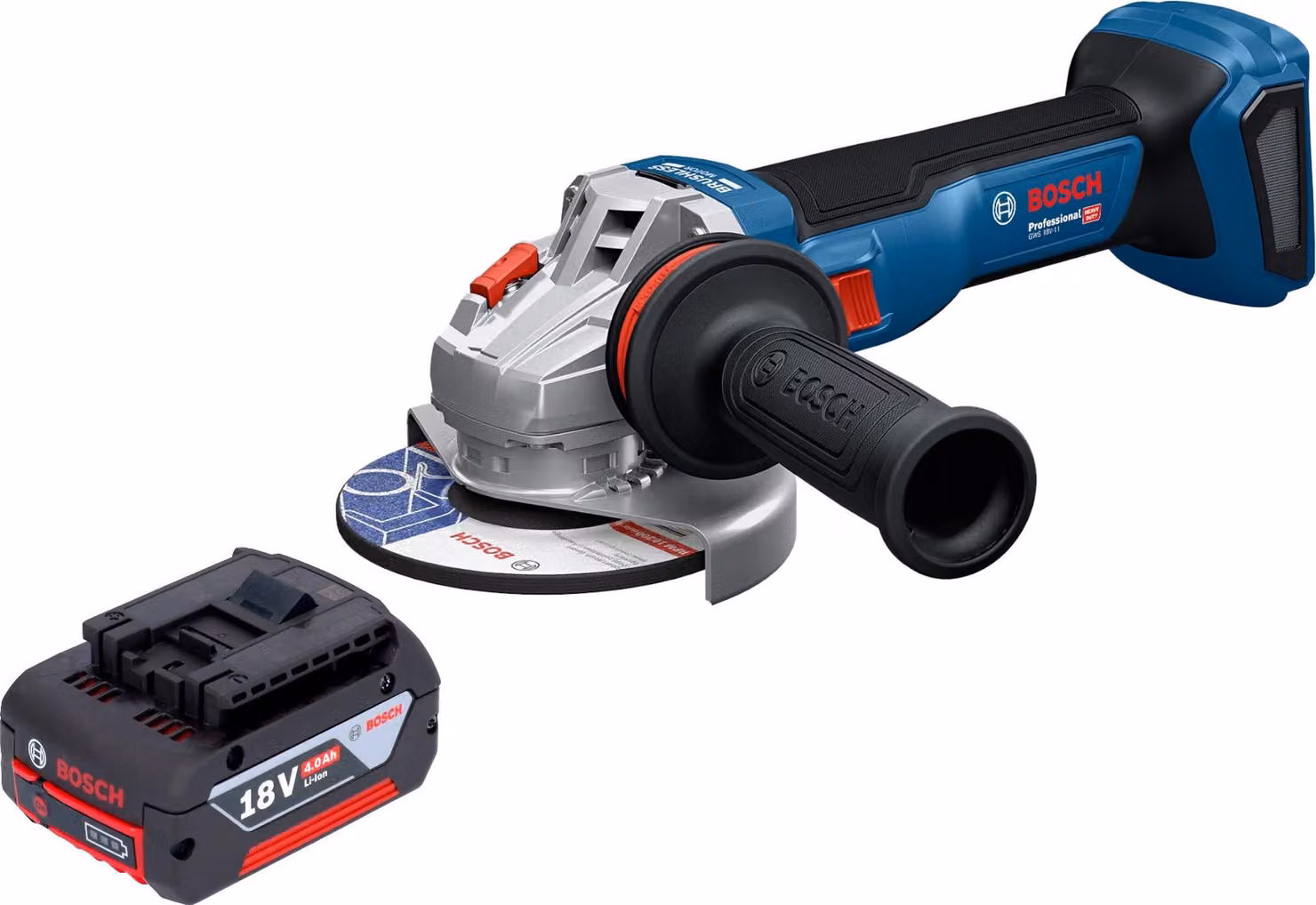 Smerigliatrice angolare a batteria Bosch GWS 18V-11 Professional 18 V 125 mm + 1x batteria 4,0 Ah - senza caricabatteria