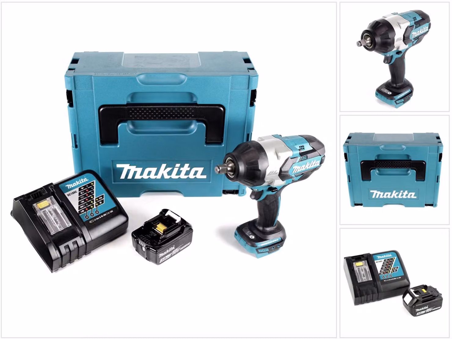 Avvitatore a impulsi a batteria Makita DTW 1002 RF1J 1/2" 18V 1000Nm brushless + 1x batteria ricaricabile 3.0Ah + caricabatterie + Makpac