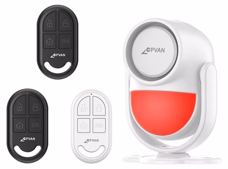 Sensore di movimento, compatibile con telecomando, sistema di sicurezza affidabile, kit D bianco
