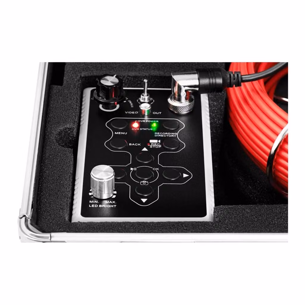 Telecamera per ispezione tubazioni Steinberg Systems con schermo da 7 pollici, 12 LED e cavo da 30 m, colore nero in alluminio – 2