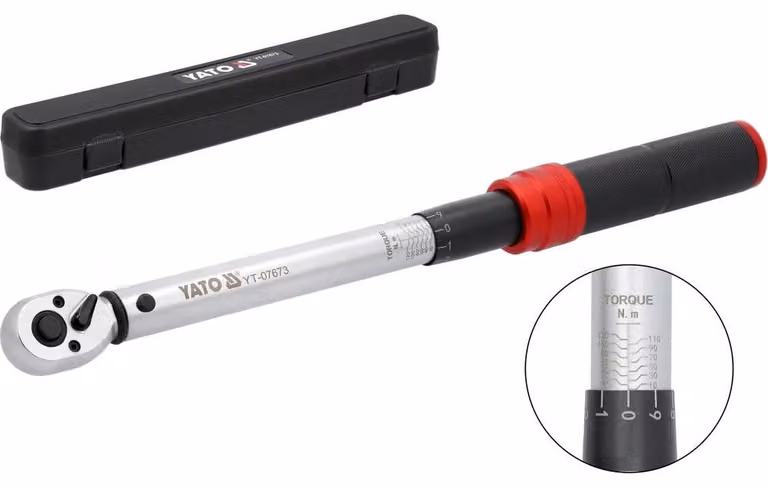 Chiave dinamometrica da 3/8" con intervallo da 10 a 120 Nm e attacco a cambio rapido