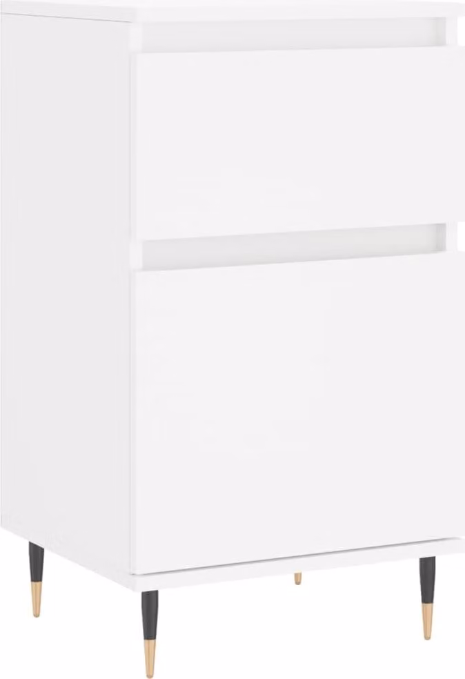 Credenza Bianca 40x35x70 cm in Legno Multistrato
